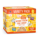 Weruva Word From The Bird : pack varié de boîtes 3,2 oz pour chats.