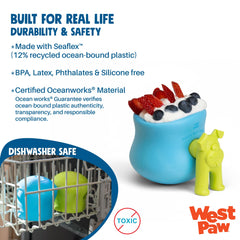 WEST PAW Toppl Stopper Insert empêche les fuites pendant la congélation.