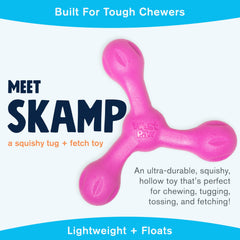 West Paw Zogoflex Air Skamp, cœur creux et résistant, parfait pour jeux intenses.