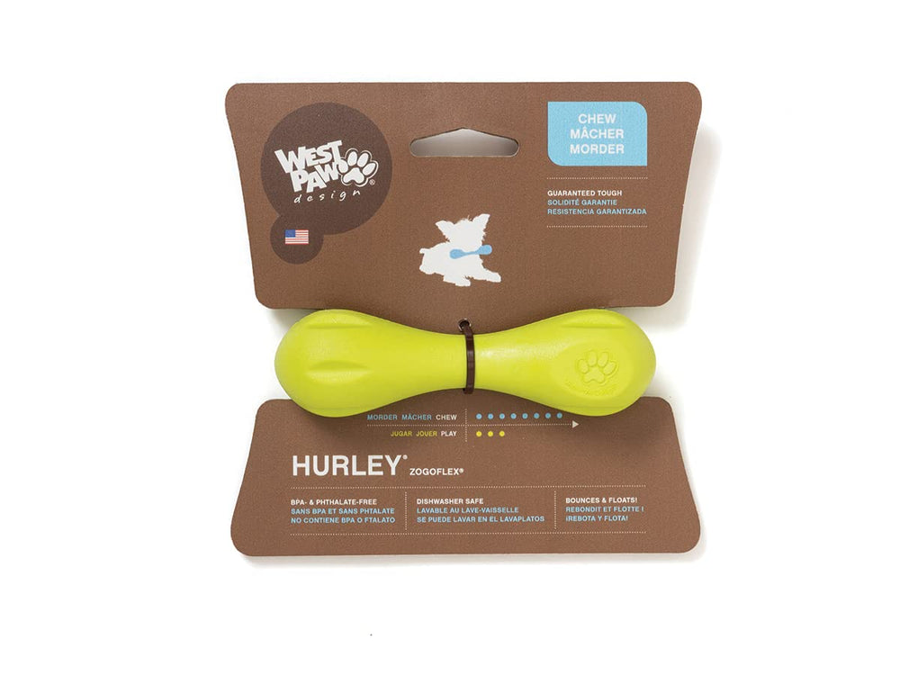 WEST PAW Zogoflex Hurley, os chien flottant, idéal pour jeux de lancer sur terre et en eau.