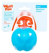WEST PAW Zogoflex Jive Ball bleu aqua, jouet chien robuste pour jeu interactif.