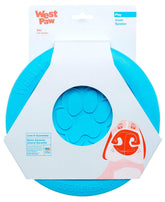 West Paw Zisc disque-volant aquablue 8,5 pouces, idéal pour des retours rapides lors des jeux.