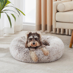 Coussin rond WESTERN HOME WH en peluche doux pour chien et chat, confort immédiat.