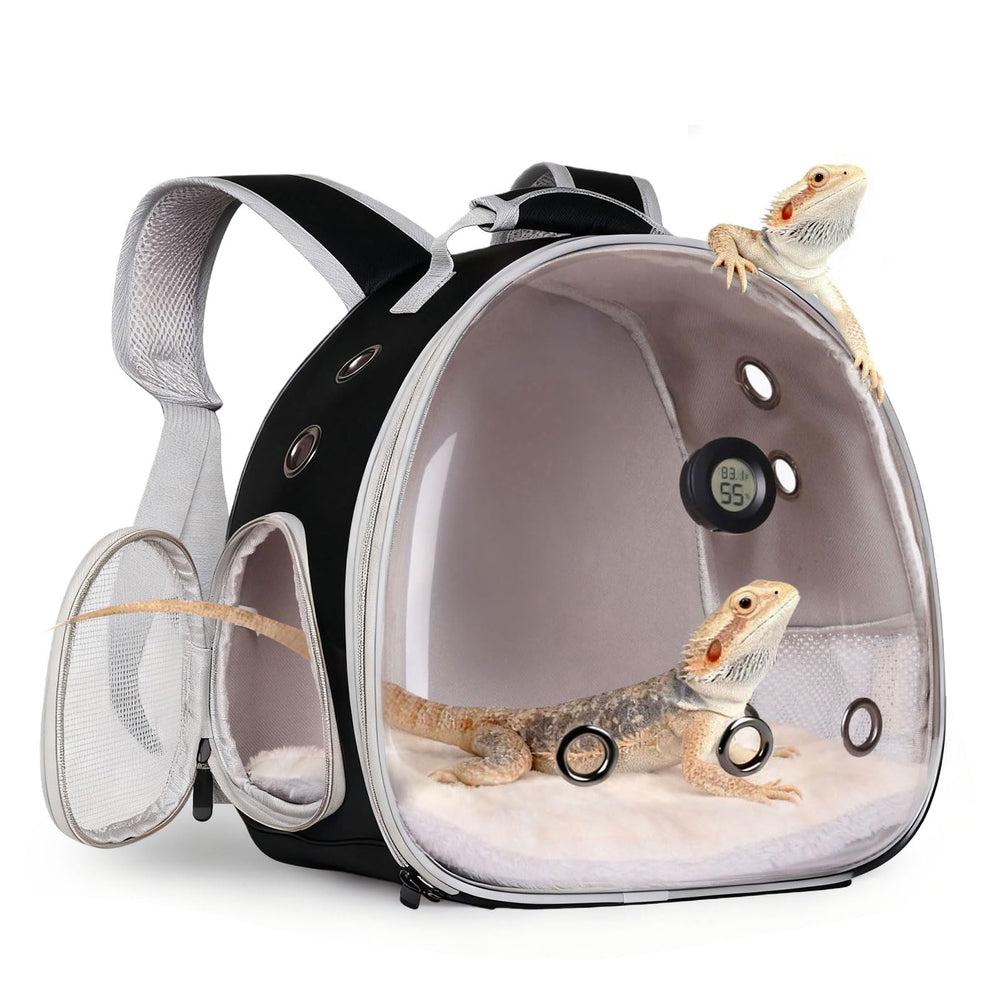 WEVONIGU sac-porteur dragon-barbu: cabine transparente pour observer l’animal en déplacement