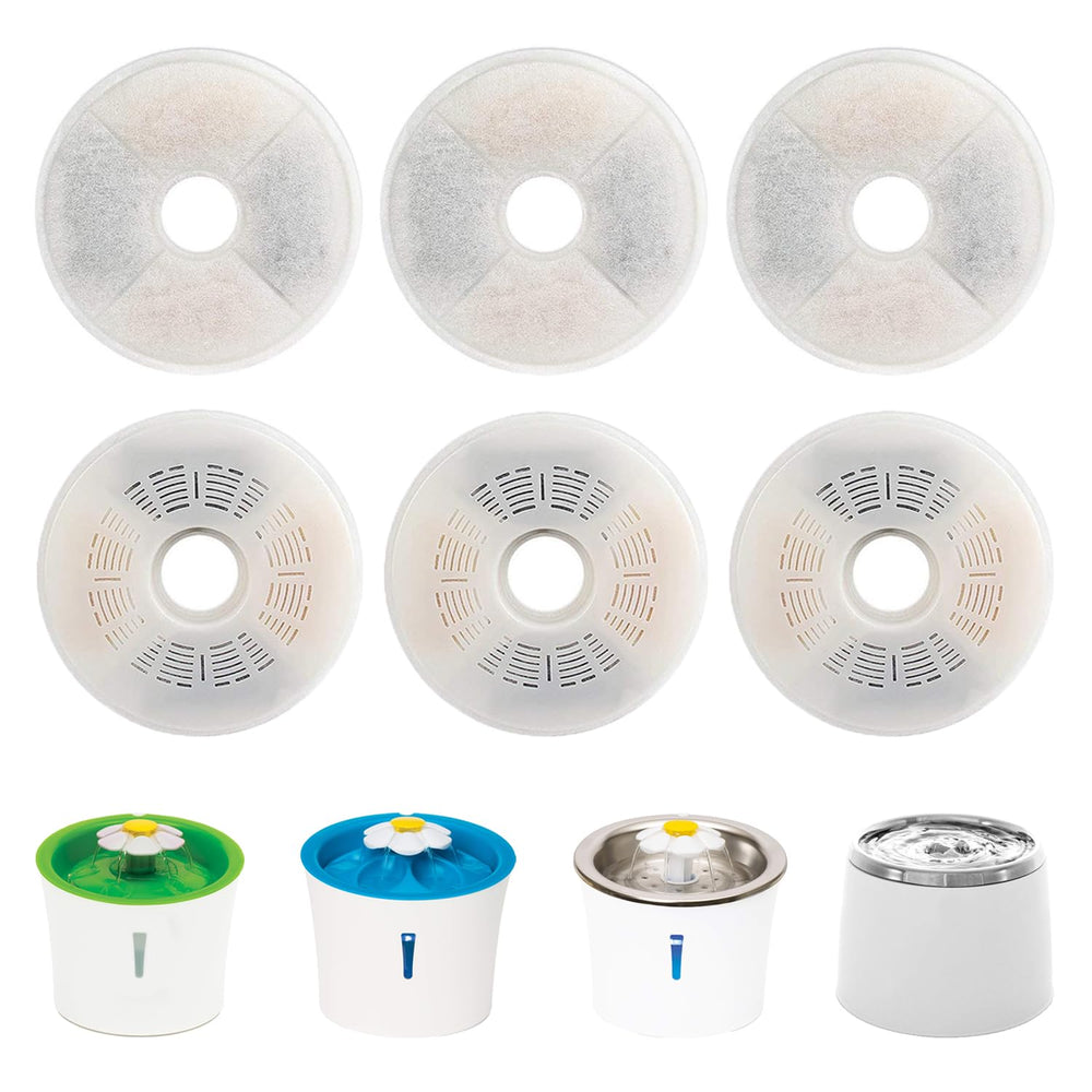 Filtres WEZEBEL 6-pack pour fontaine Catit, eau plus fraîche et propre.