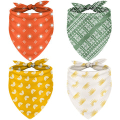 Bandana Whaline pour chien bohème arc-en-ciel jaune vert rouge, parfait pour sorties quotidiennes.