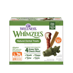 Whimzees Wellness en grosse boîte, friandises dentaires pour propreté buccale