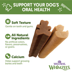Whimzees réduction tartre et plaques – friandises dentaires adaptées chiots.