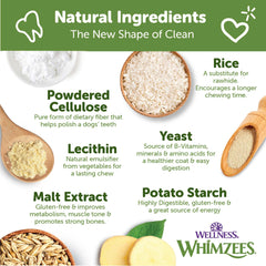 Whimzees Ricebone ingredients naturels, friandise saine pour les chiens