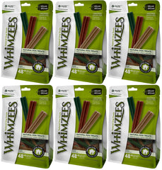 Emballage de Whimzees Stix, solution pratique pour la routine dentaire.