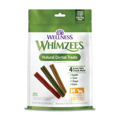 Whimzees Wellness Stix, os dentaire moyen, haleine fraîche après la mastication.