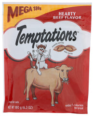 Whiskas Temptations Boeuf : friandise intérieure croquante et cœur tendre pour chat.