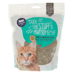 Whisker City sachet d'herbe à chat nord-américaine, prêt à libérer l’arôme.