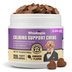 Whiskopia Bouteille: friandises calmes pour chiens, pratique à donner.