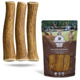 WhiteTail Naturals os de cerf pour chien, pack moyen, morsure durable.