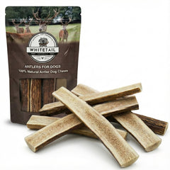 Whitetail Naturals ramures d elan fendues pack prêt à l emploi pour chiens moyens à grands