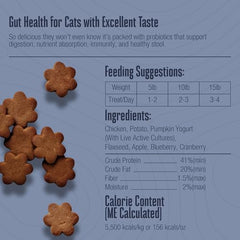 Whole Life Cat Living Treats probiotiques yaourt grec soutiennent l'équilibre intestinal