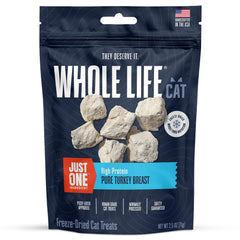 Emballage pratique de Whole Life Just One Dinde pour chats, frais et pratique.