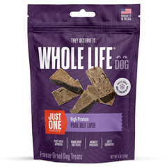 Whole Life Foie de bœuf séché, emballage pratique pour chien.