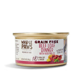 Whole Paws boeuf loaf dîner avec légumes, repas humide sans céréales, goût riche