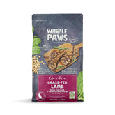 Nourriture Whole Paws pour chien adulte agneau et pois chiches dans un sac, repas équilibré.
