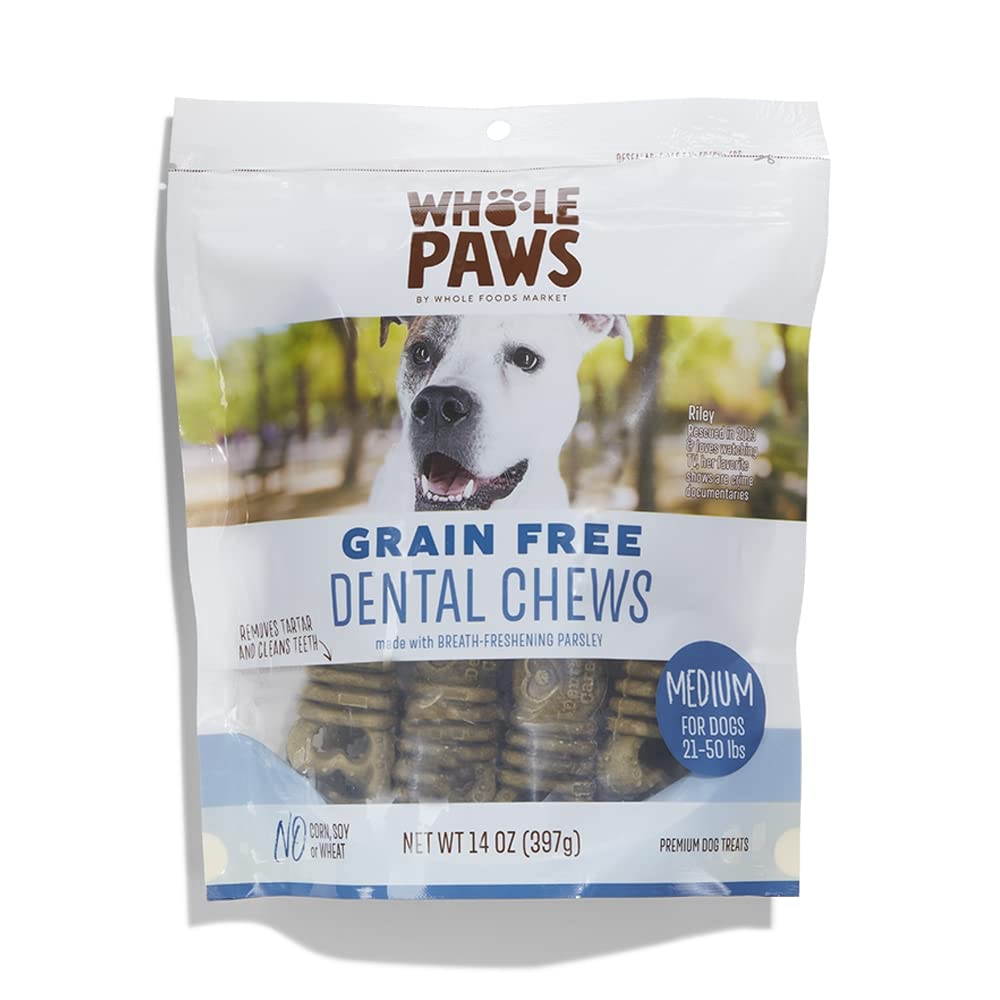 Whole Paws os dentaire, forme cœur, massage gencives et nettoyage langue pour haleine plus fraîche