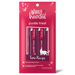 Purée de thon WholeHearted en tube, snack pratique pour chats.