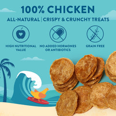 Chips de poulet croustillants Wholesome Hound, idéal comme récompense.