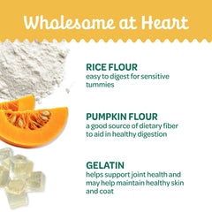 Wholesome Pride texture potiron-grignotement, appétence naturelle et croquant.