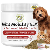 Wholistic Pet Organics articulations-poudre: soutien mobilité quotidien pour chiens et chats.