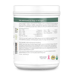 Wholistic Pet Organics Canine Complete : cuillère-dose pour une dose précise et pratique.