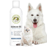 Wholistic Pet Organics huile saumon d'Alaska – versement facile sur nourriture quotidienne.