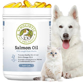 Wholistic Pet Organics huile saumon sauvage en bouteille pour chiens et chats, peau et pelage
