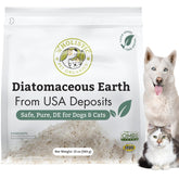 Wholistic Pet Organics Terre Diatomée, poudre 13 oz prête à l’emploi pour chiens et chats.