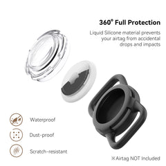 WhoseID coque AirTag souple anti-choc sur collier chat pour sécurité