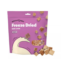 Friandise Wiggles & Wags foie de boeuf séché – récompense idéale lors des entraînements et sorties.