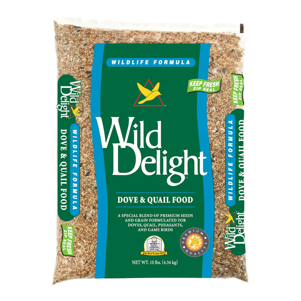 Wild Delight nourriture Tourterelles et Cailles, sac 10 livres, attire et nourrit les oiseaux.