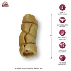 Wild Eats détail texture, rouleau buffle sans peau, favorise une mastication prolongée.