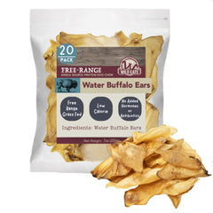 Wild Eats Oreille de buffle d eau: friandise naturelle et durable pour chien.