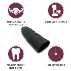 Wild Eats Tuffie Horn Buffle texture: texture dense pour une mastication durable et saine