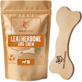 Wildfang os en cuir mini pour petits chiens, mastic doux et sûr.