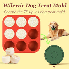 Démoulage facile des friandises pour chien avec le moule Wilewir.