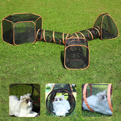 Wilhker tente-chat extérieur carrée pour jeu spacieux et modulable