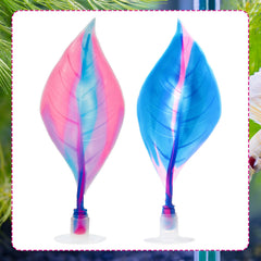 Décor durable WILLBOND bleu et rose pour l'aquarium Betta.