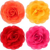 WillBond fleurs collier chien rouge, accessoire élégant pour promenades quotidiennes.