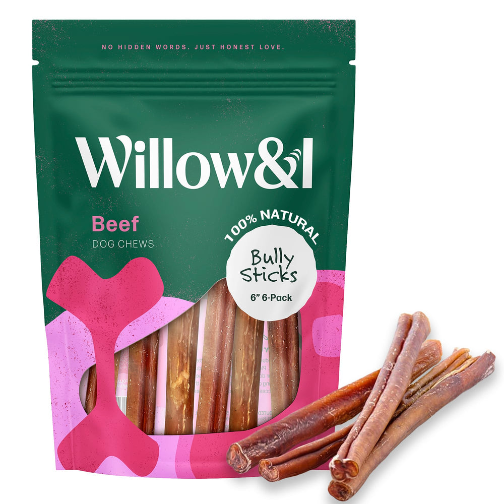 Willow & I Bâtons Bully 6 pouces — emballage attrayant et récompense pratique