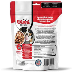 Winni Treats – close-up coeurs de poulet lyophilisés, premier plan de la tranche entière