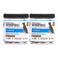 WINPRO Allergy Chews – Bouteille et étiquette visibles, soutien potentiel lors des allergies saisonnières.