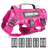 WINSEE gilet harnais service chien moyen avec MOLLE, pratique pour patches et rangements.