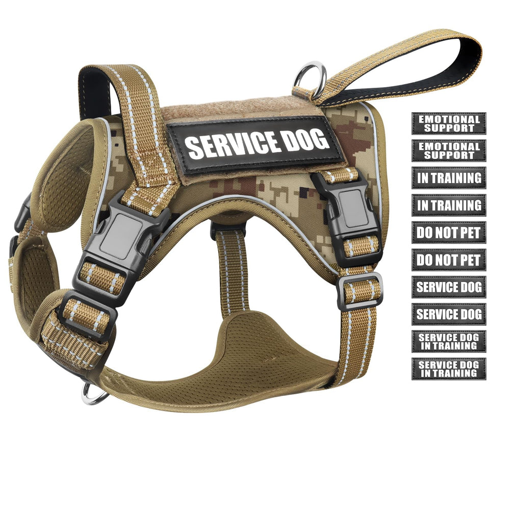 Harnais WINSEE Tactique pour chien avec quatre boucles de libération rapide, ajustement facile.